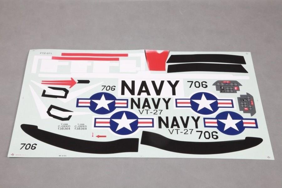 Eleven Hobby T-28 Trojan 1100mm RC Airplane Spare Part Decal Sheet