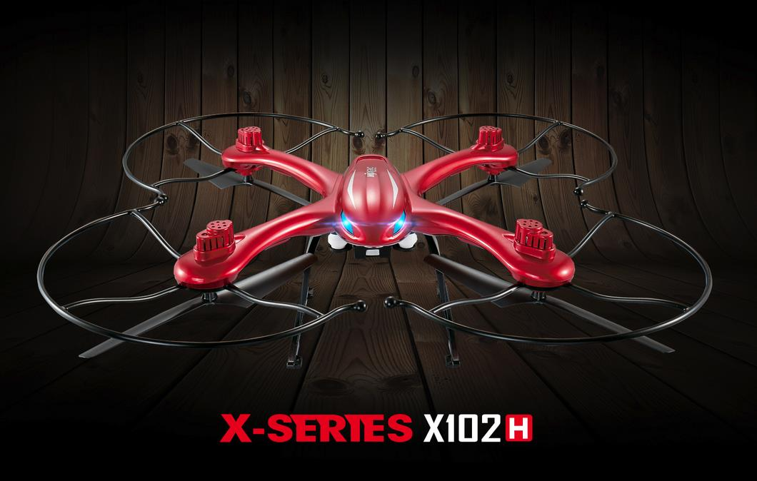 MJX X102H Upgrade X101 X-SERIES 2.4G 4CH 6Axis Altitude Hold One Key Return RC Quadcopter RTF