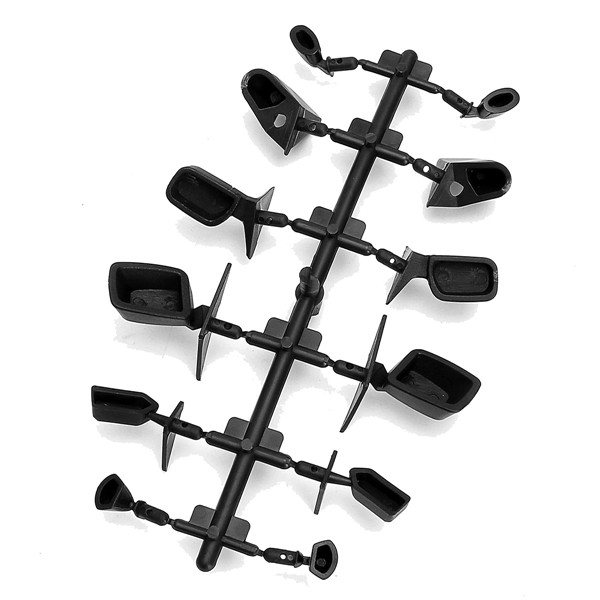 Rear View 6-Style Mirrors Accessories Set For 1:10 RC Car On Road Upgrade Black