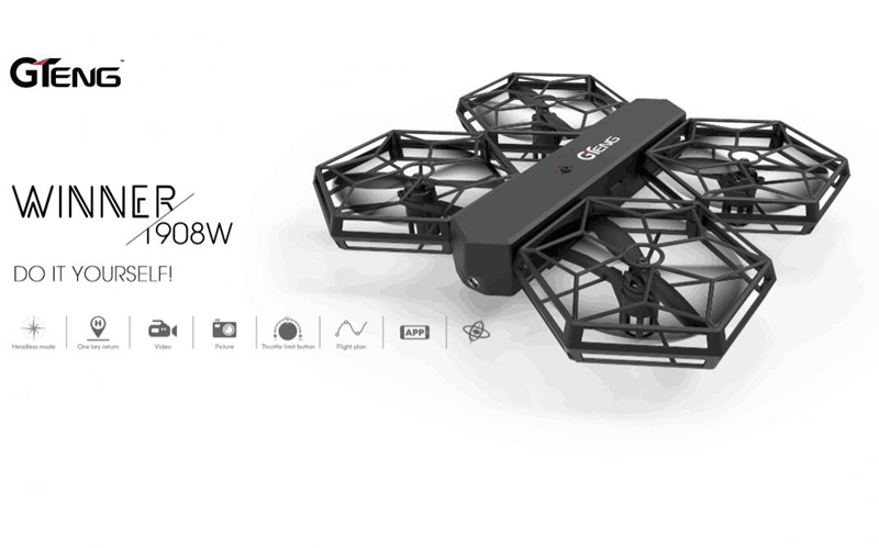 GTENG T908W DIY Assembly Blocks WIFI FPV With 0.3MP HD Camera Aititude Mode RC Quadcopter RTF