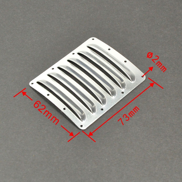 1pc Silver Aluminium Cooling Louver Fin for RC Aircraft Cowls 73mm*62mm*0.5mm
