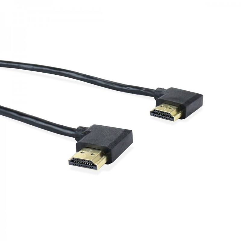 30cm HD Port Type A Male to Male 19P Left Angle Video AV Cable For 3D 1080P 720P 4K TrueHD