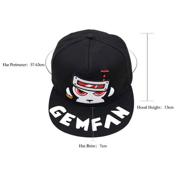 Gemfan WL-01 Monkey Embroidery Baseball Hats Adjustable Snapback Hip-Hop Cap
