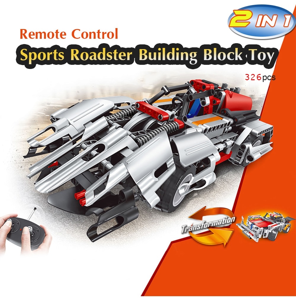 Radio Remote Control Sports Roadster Building Block Toy 326pcs