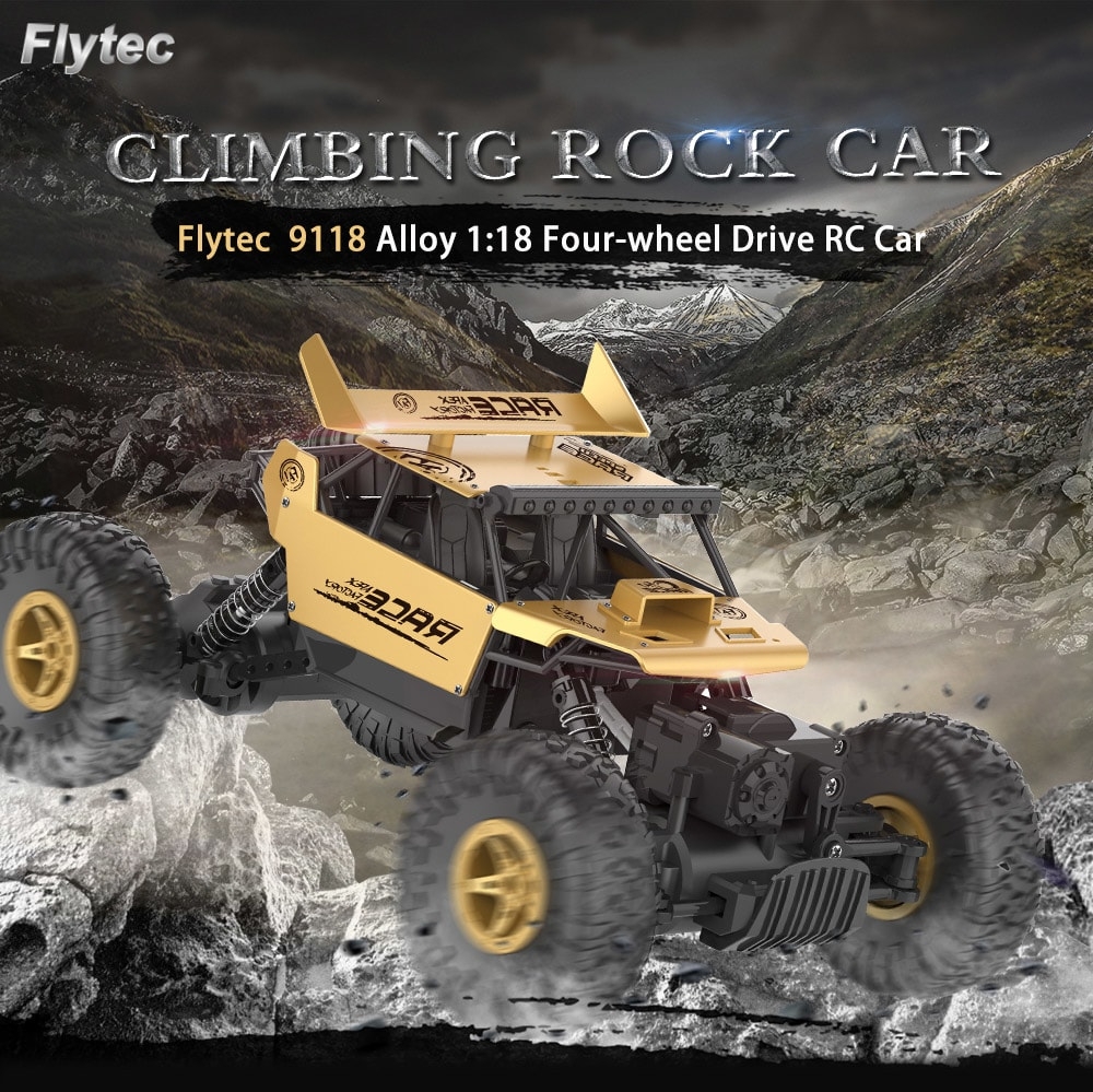 Flytec 9118 1:18 Alloy 2.4G Four-wheel RC Climbing Rock Car