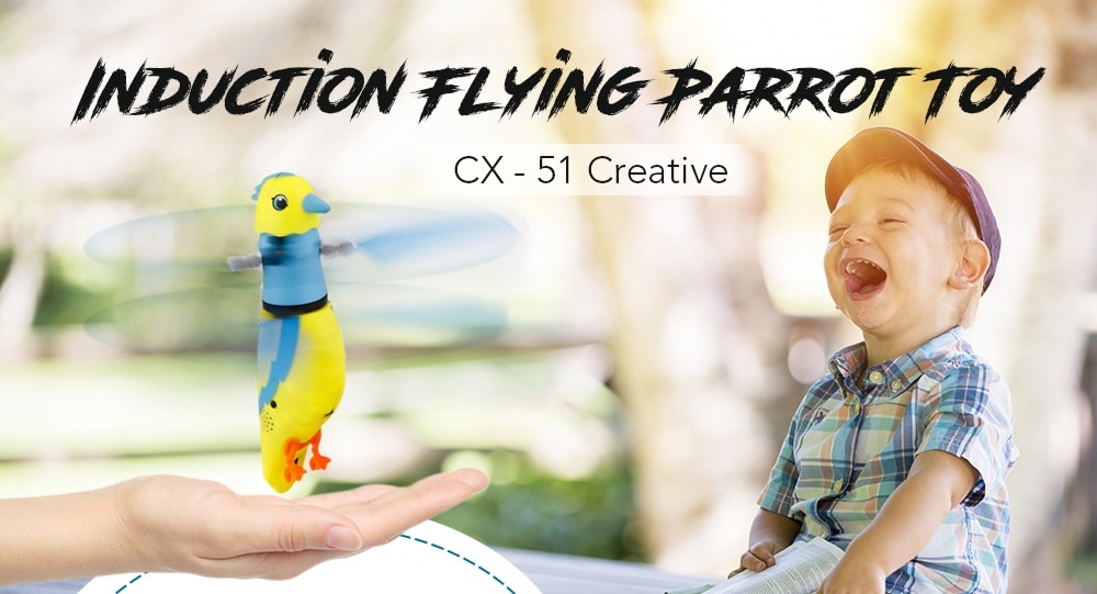 CX - 51 Creative Induction Flying Parrot Toy