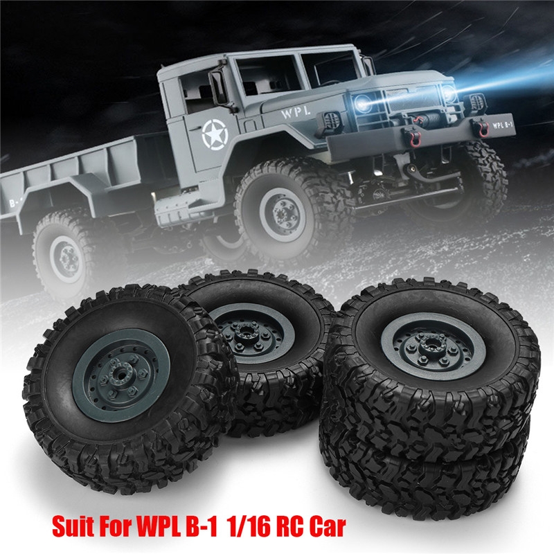 4Pcs Wheels For WPL B-1 DIY Car Kit 1/16 2.4G 4WD Crawler Off Road RC Car Parts