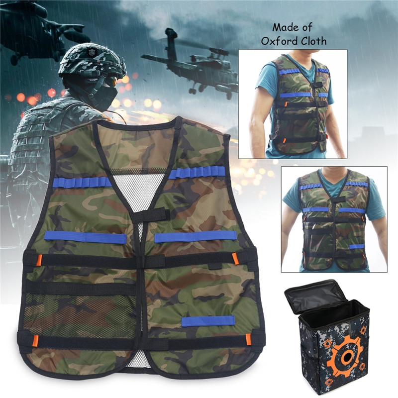 Worker Storage Target Bag And 1pcs Adjustable Blue Vest Jacket for NERF N-Strike Novelties Toys
