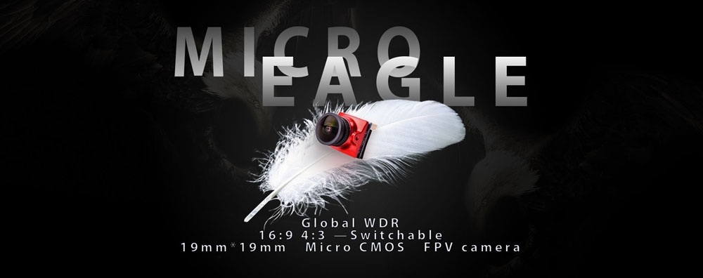 RunCam Micro Eagle 1/1.8" CMOS 800TVL Global WDR 16:9/4:3 FPV Camera Built-in Remote Control Version
