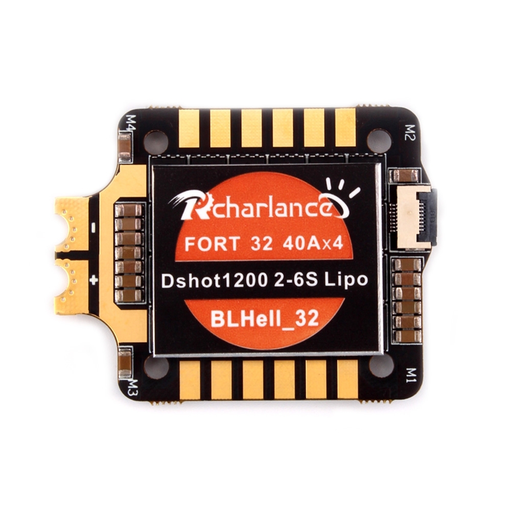 30.5x30.5mm Racharlance Fort32 40A BLheli_32 2-6S DShot1200 4In1 ESC w/ Current Sensor for RC Drone