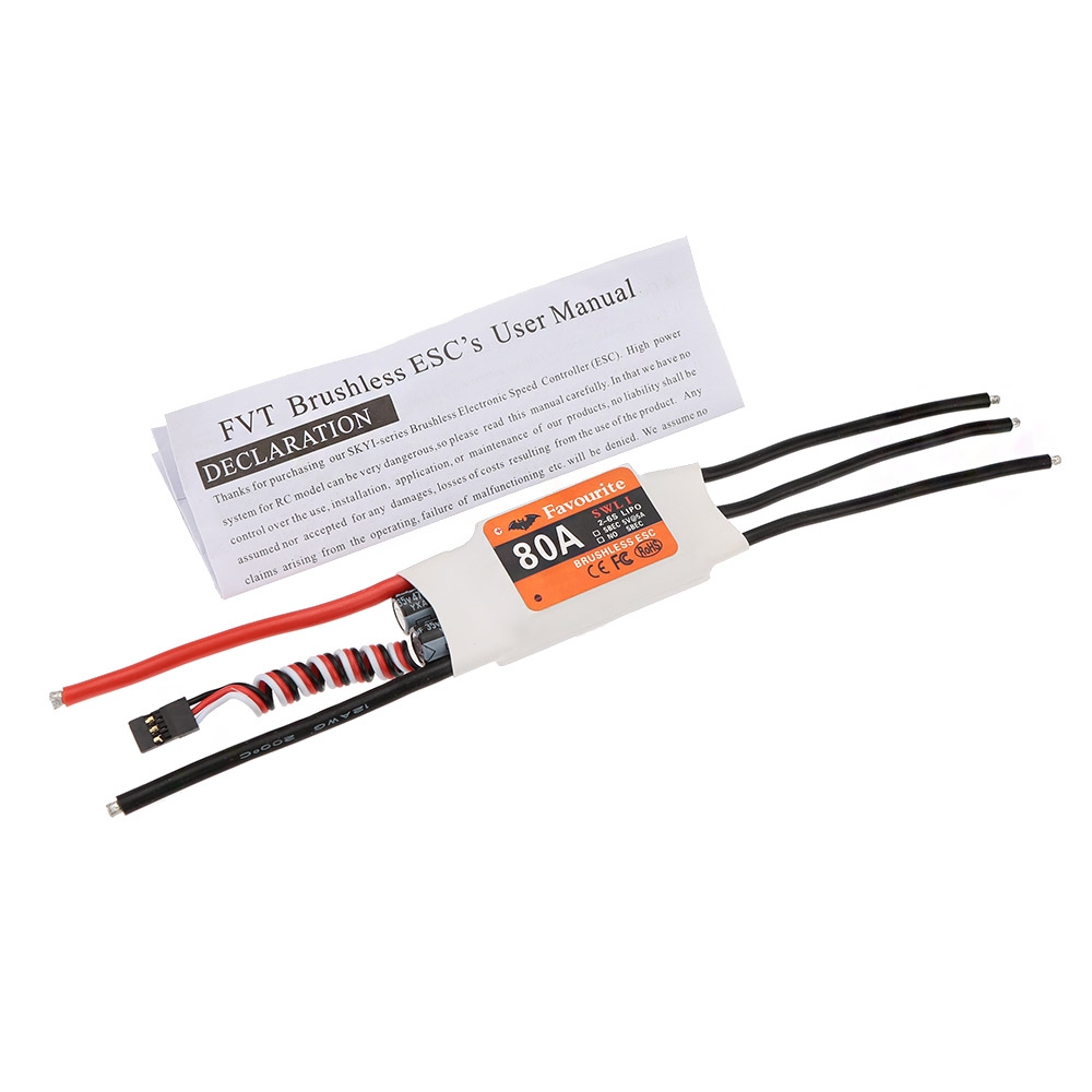 Favourite FVT Swallow Series 80A 2-6S Brushless ESC With 5V 5A SBEC For RC Airplane