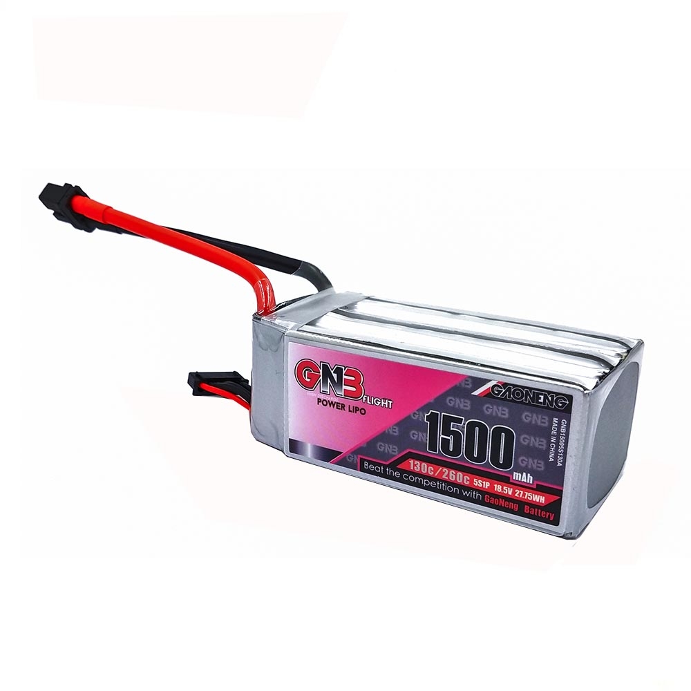 Gaoneng GNB 18.5V 1500mAh 130C/260C 5S Lipo Battery With XT60 Plug For RC FPV Racer Drone