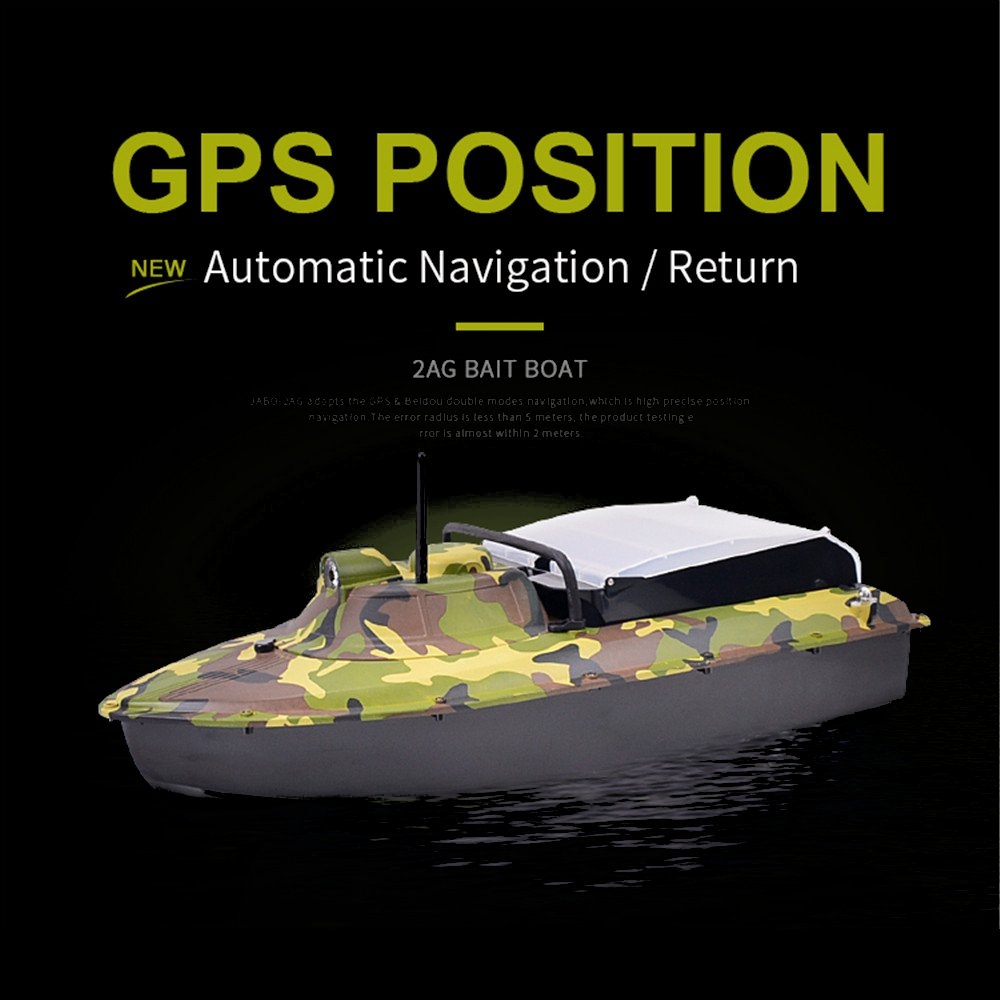 Jabo 2AG 620mm 2.4G Fishing Bait Rc Boat GPS Beidou Navlgation W/ Double 380 Motor LED Light Toy