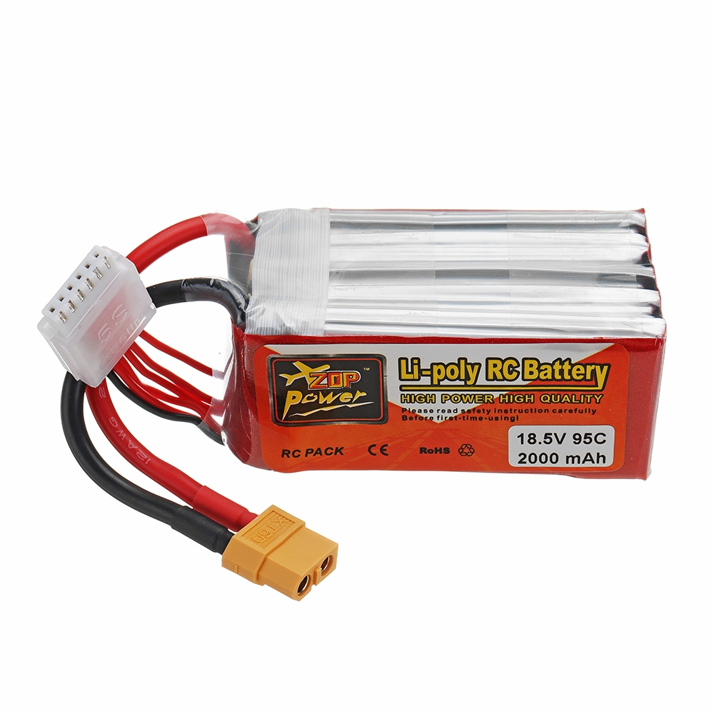 ZOP POWER 18.5V 2000mAh 95C 5S Lipo Battery With XT60 Plug For FPV Racing Drone