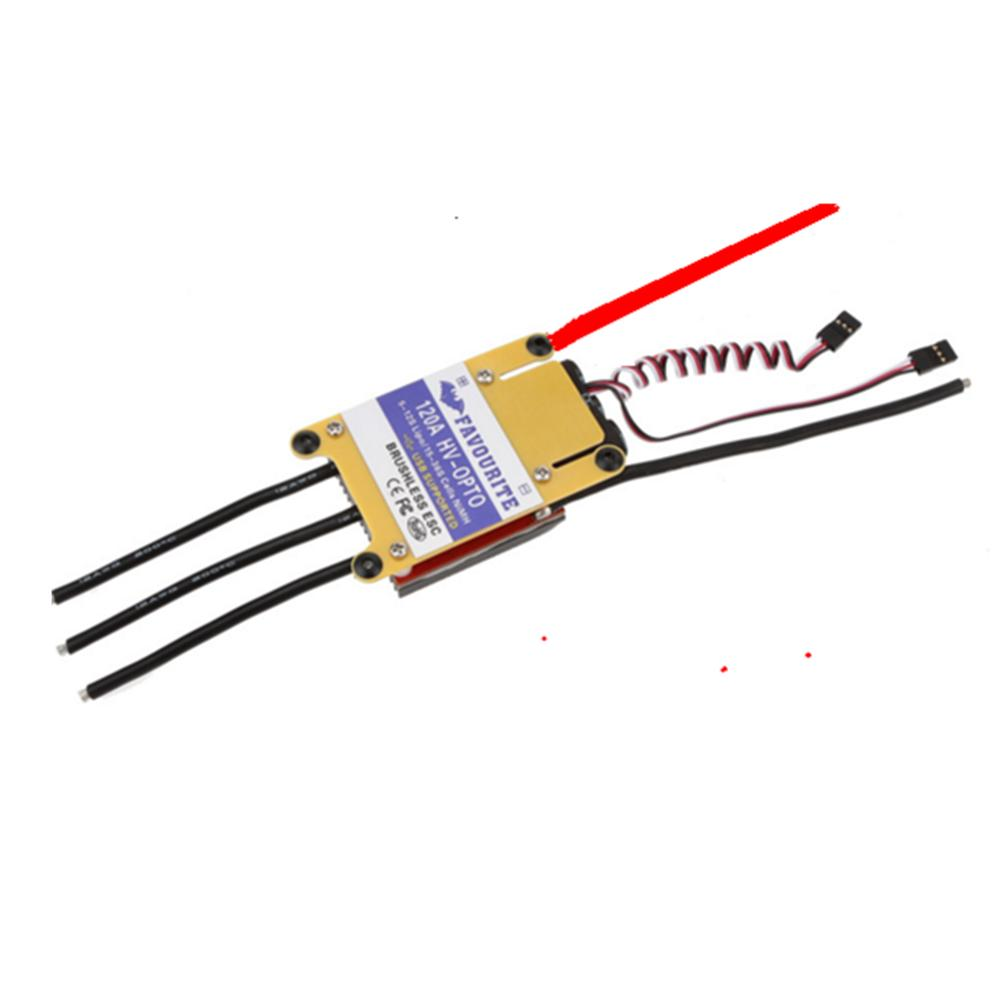 Favourite FVT HV-OPTO 120A 5-12S Brushless ESC USB Supported for RC Airplane Aircraft Fixed Wing