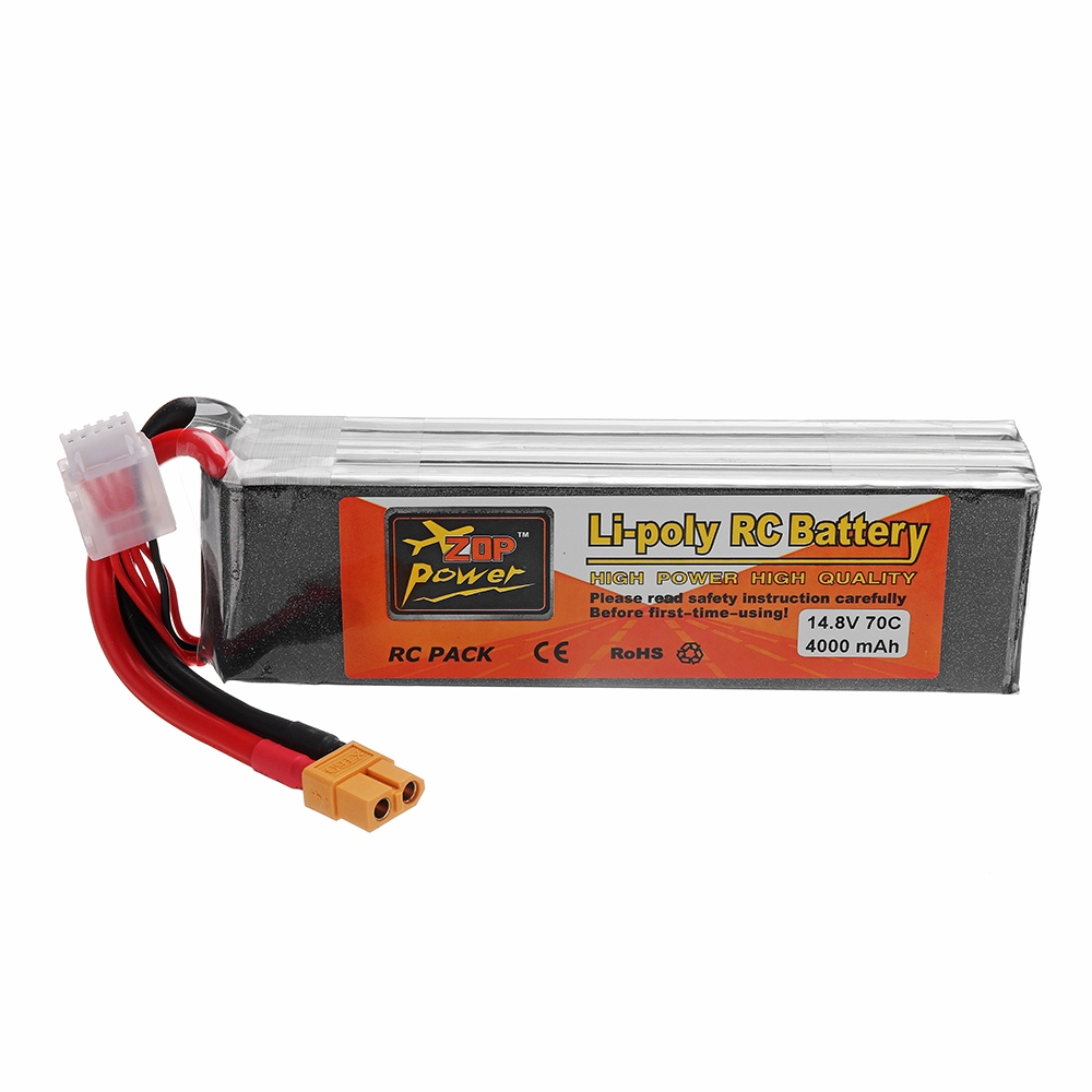 ZOP POWER 14.8V 4000mAh 70C 4S Lipo Battery With XT60 Plug