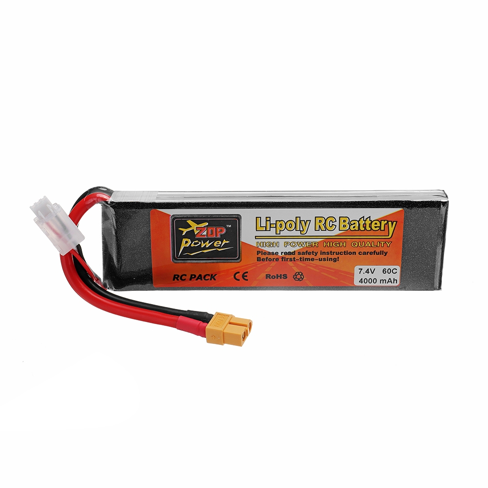 ZOP POWER 7.4V 4000mAh 60C 2S Lipo Battery With XT60 Plug