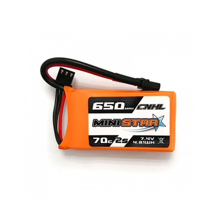 CNHL MiniStar 650mAh 7.4V 2S 70C Lipo Battery XT30U Plug for RC Drone FPV Racing