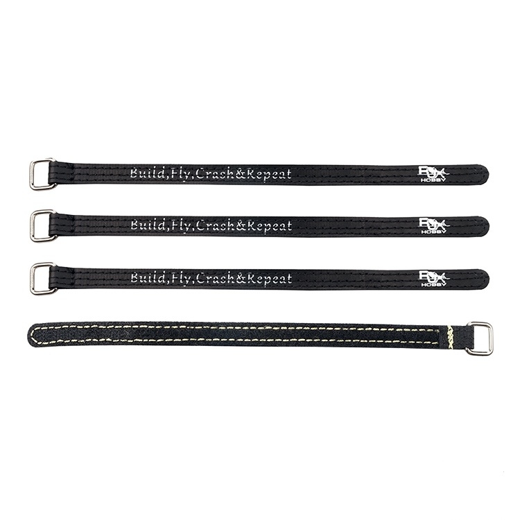 4Pcs RJXHOBBY 10mm Non-Slip Silicone Metal Plastic Buckle Battery Strap for RC Racing Drone