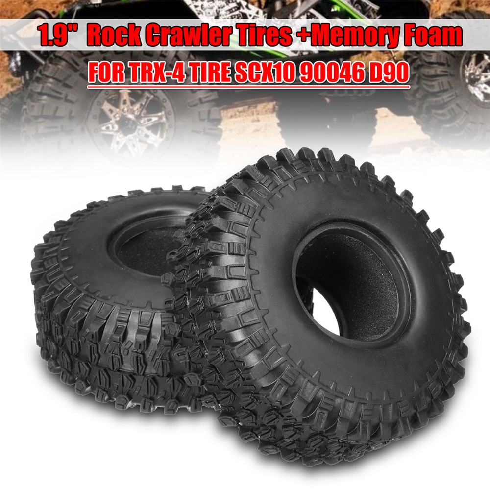 2PCS 1.9 Inch 120mm Diameter Crawler Rc Car Tires Tyre for 1/10 TRX-4 SCX10 90046 D90
