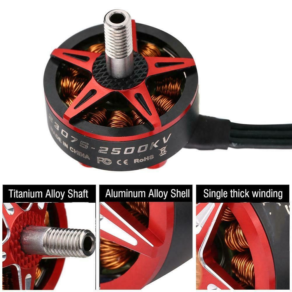 SZ-Speed 2307S 2307 2500KV 3-4S Brushless Motor CW Screw Thread for RC Drone FPV Racing