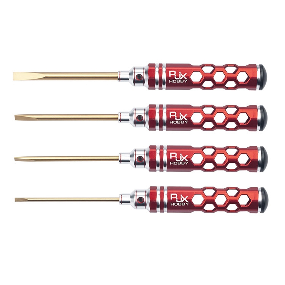 4PCS RJX Flathead Straight Slotted Screwdriver 3.0mm 4.0mm 5.0mm 5.8mm For RC Car Boat Airplane Models