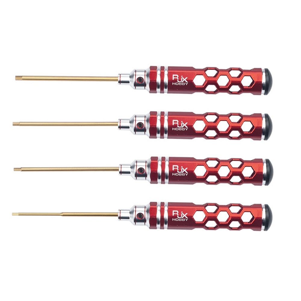 4PCS RJX Hex Screwdriver Hollow Handle 1.5mm 2.0mm 2.5mm 3.0mm For RC Car Boat Airplane Models