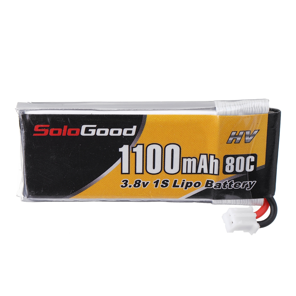 Soldgood 3.8V 1100mAh 80C 1S HV Lipo Battery PH2.0 Plug for Indoor Racing Drone Toy