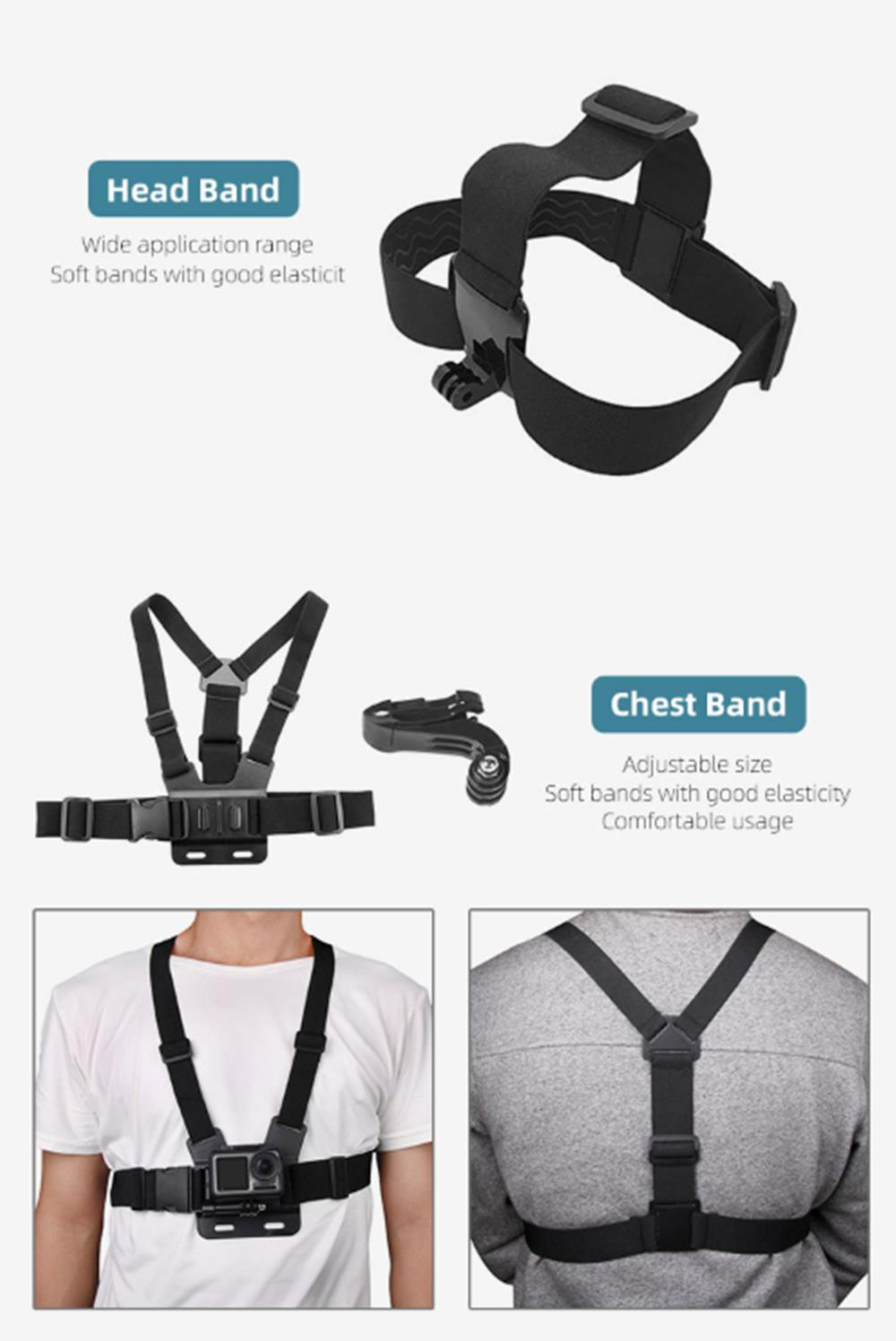 Sunnylife Chest Strap Band With 1/4 Adapter for DJI OSMO ACTION Sport Camera Spare Part