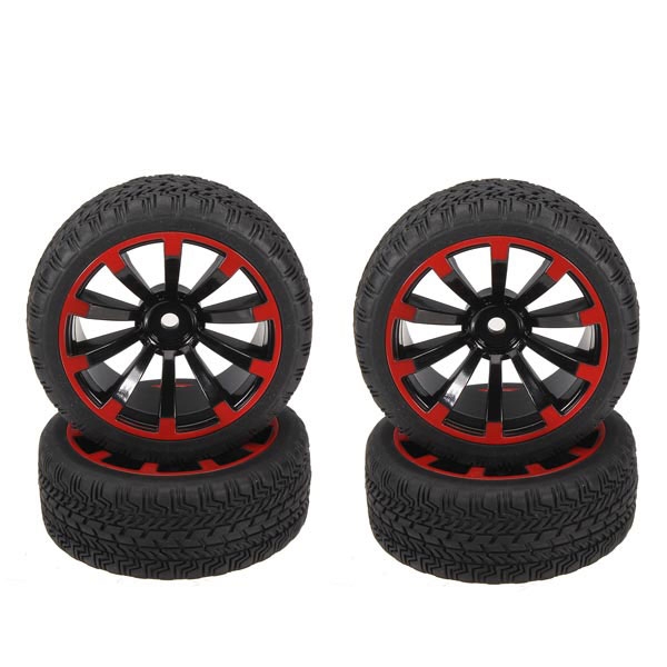 1/10 On-Road Rubber Tyre 4Pcs For HSP Tamiya Losi RC Car Tyre