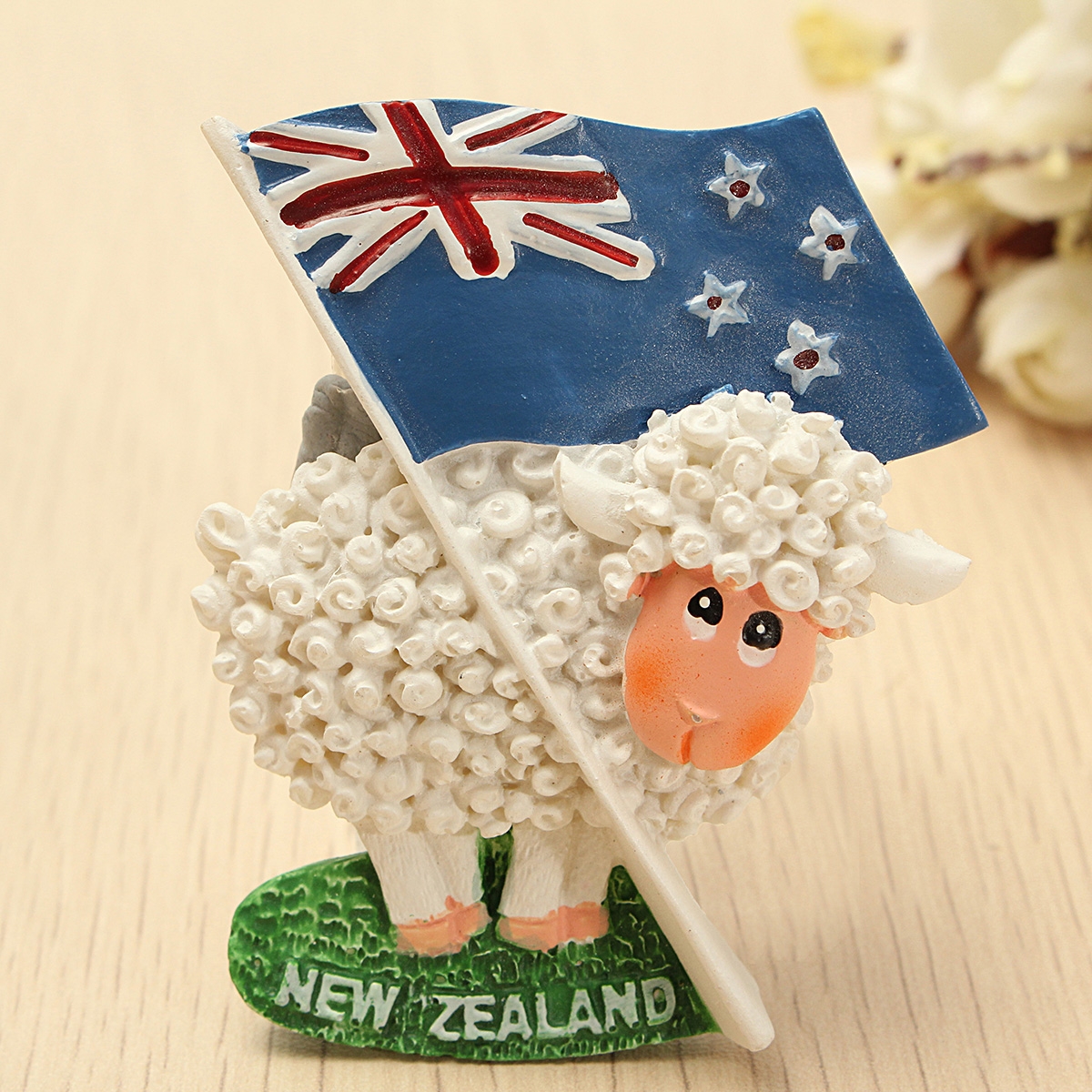 Cute Sheep & Flag 3D Resin Travel Fridge Magnet New Zealand Tourist Souvenir