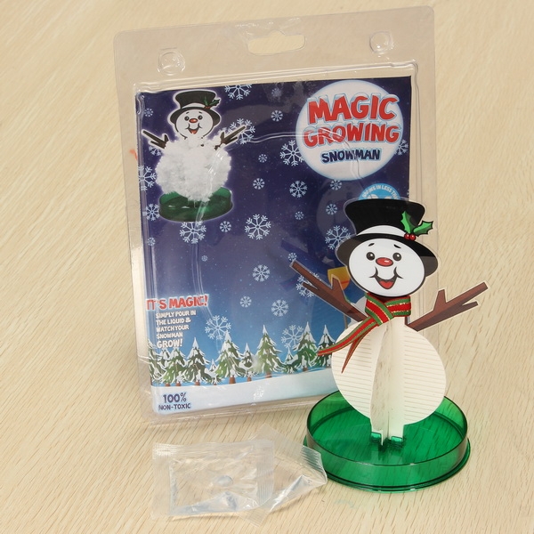 JA Magic Growing Snowman Blossom Paper Tree Blossom Paper Art Kids Educational Toy Decor