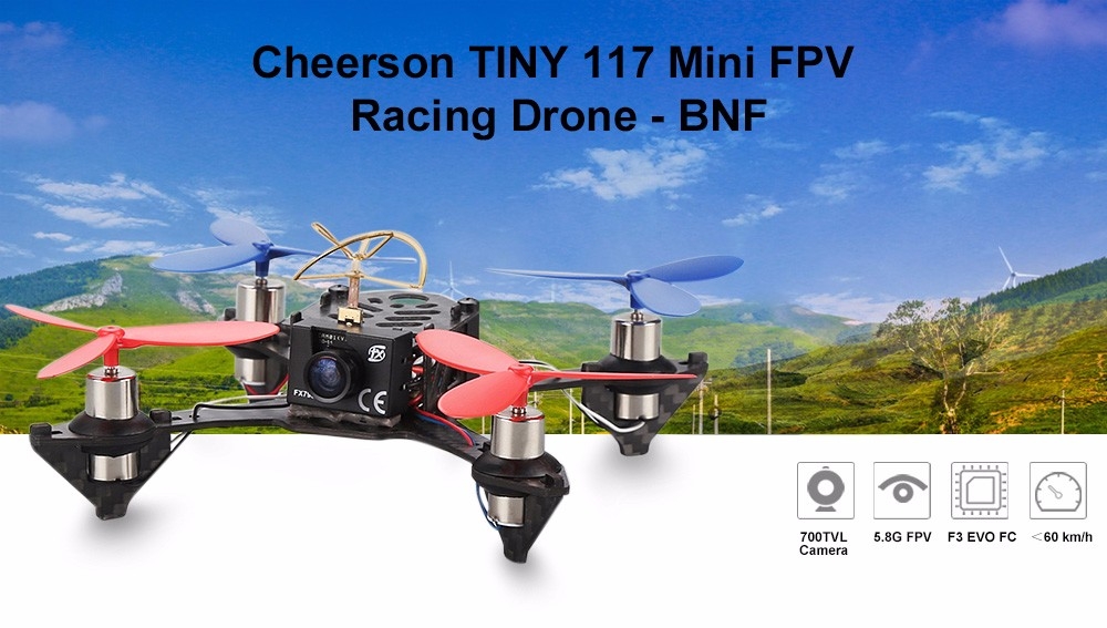 Cheerson TINY 117 Mini FPV Racing Quadcopter 5.8G 700 TVL Camera Based On F3_EVO Flight Controller