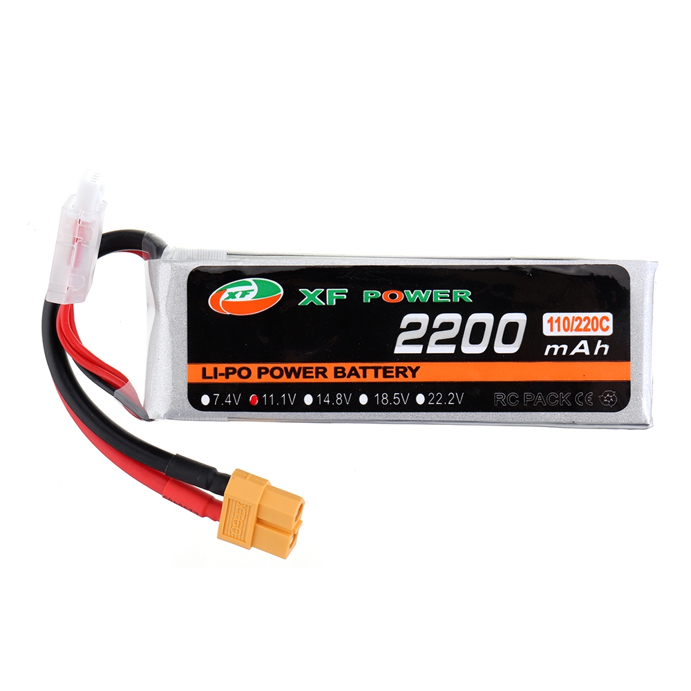 XF POWER 11.1V 2200mAh 110C/220C 3S Lipo Battery XT60 Plug for RC Models