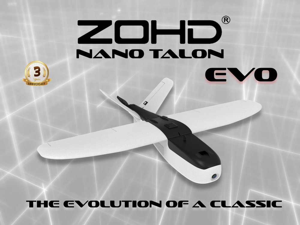 ZOHD Nano Talon EVO 860mm Wingspan AIO V-Tail EPP FPV Wing RC Airplane PNP/With FPV Ready