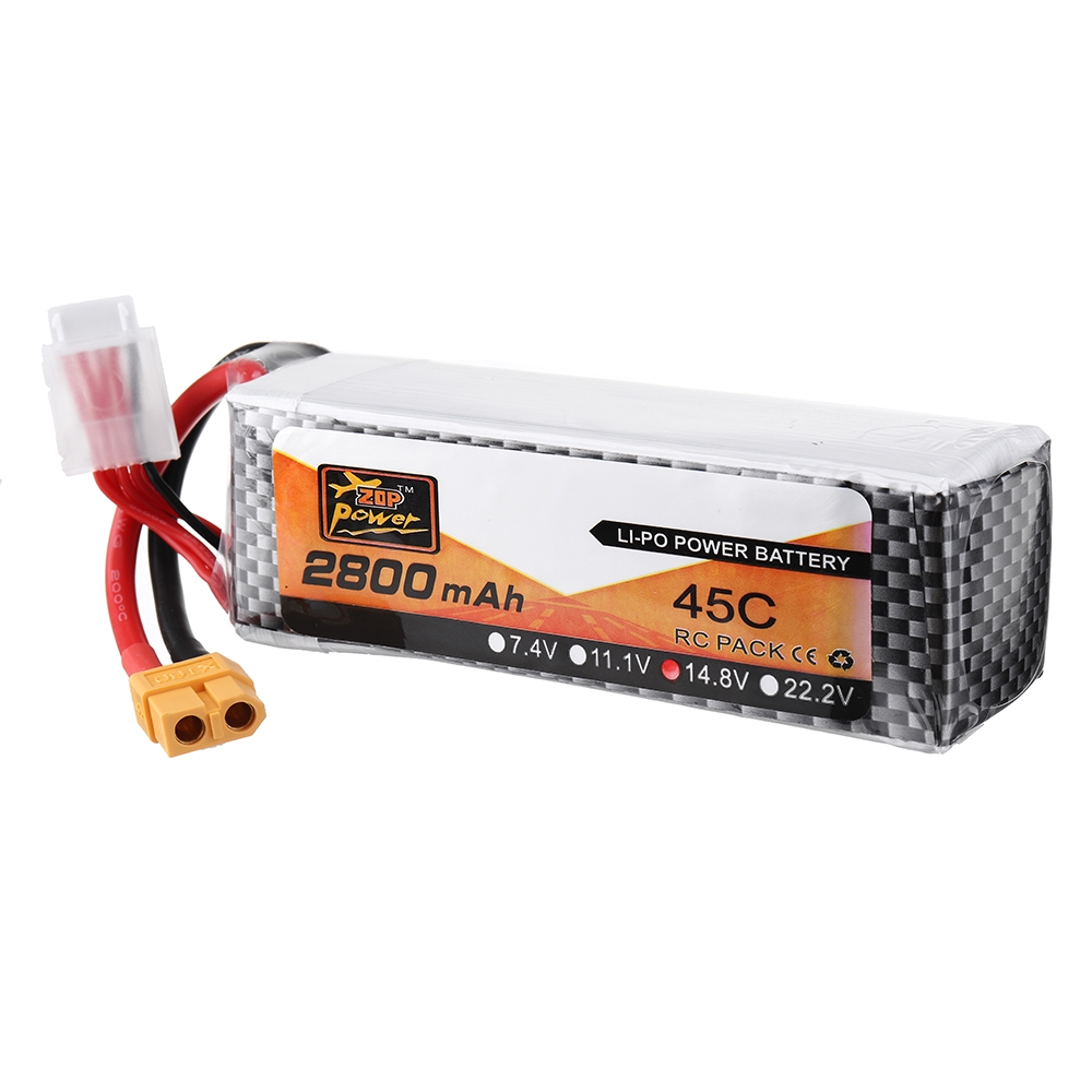 ZOP Power 14.8V 2800mAh 45C 4S Lipo Battery XT60 Plug for RC Models