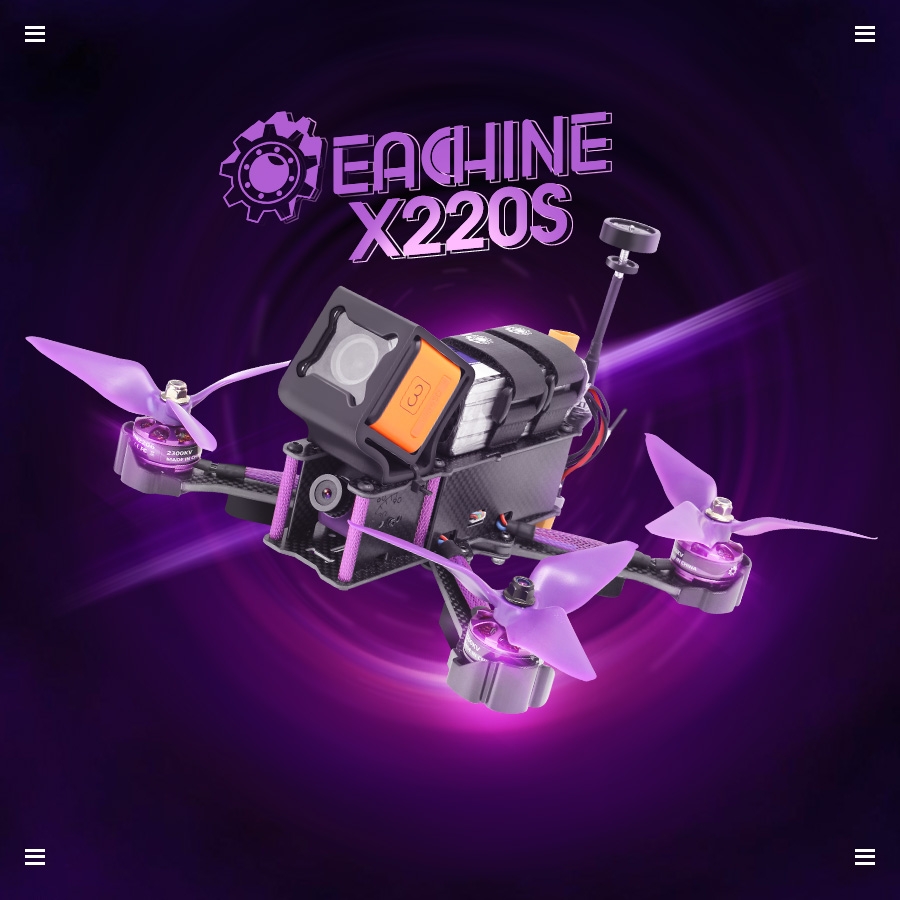 Eachine Wizard X220S FPV Racer RC Drone Omnibus F4 5.8G 40CH 30A Dshot600 2206 2300KV 800TVL CCD ARF