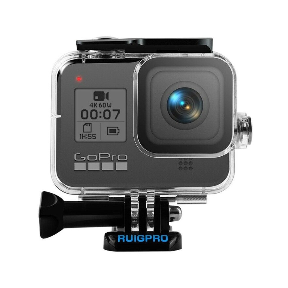 RUIGPRO 45m Waterproof Housing Protective Case with Buckle Basic Mount & Screw for GoPro Hero 8 FPV Camera