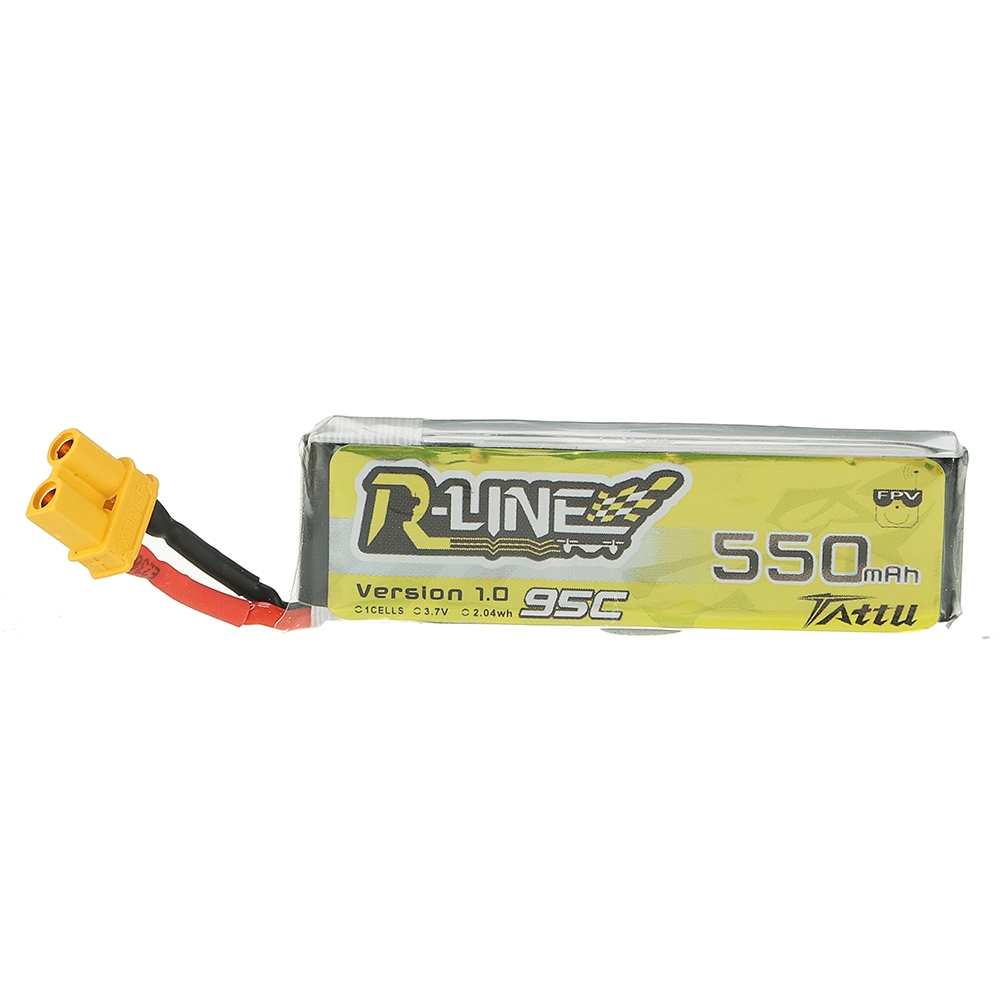 TATTU R-LINE V1.0 3.7V 550mAh 95C 1S Lipo Battery XT30U-F Plug for RC Dronel