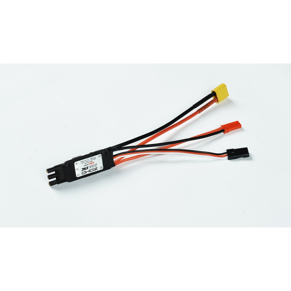 ZOHD Dart250G 30A Brushless ESC with 5V 2A BEC XT-60 JST TJC8 for 570mm Wingspan Sub-250 grams Sweep Forward Wing AIO EPP FPV RC Airplane Spare Part