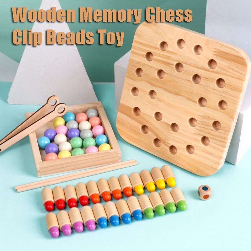 Wooden Memory Chess Children Practice Chopsticks Memory Training Toys