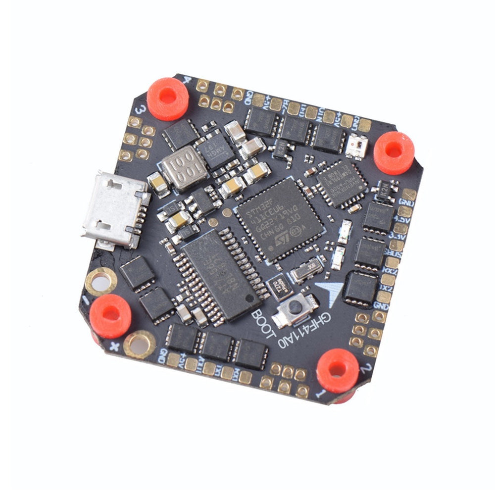 JHEMCU GHF411AIO F4 OSD Flight Controller Built-in 20A BL_S 2-4S 4in1 ESC for Toothpick FPV Racing Drone
