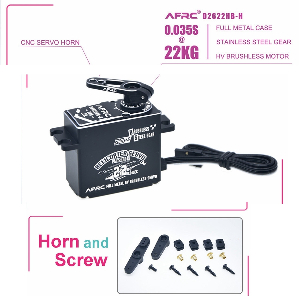AFRC D2622HB-H Brushless Digital Tailgate Servo for High Speed 0.035s Helicopter