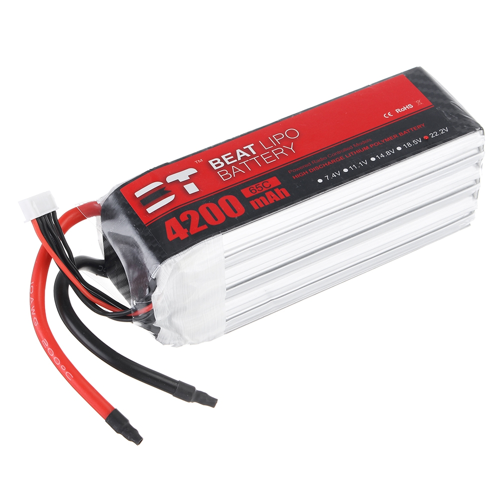 BT BEAT 22.2V 4200mAh 65C 6S Lipo Battery Without Plug for RC Racing Drone