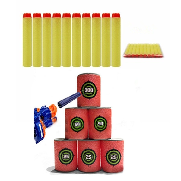 100PCS Refill Yellow Bullets Dart For Nerf N-strike Elite Rampage Retaliator Series Blasters