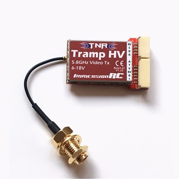 ImmersionRC Tramp HV 6-18V 5.8GHz 1mW to>600mW Video Transmitter International Version