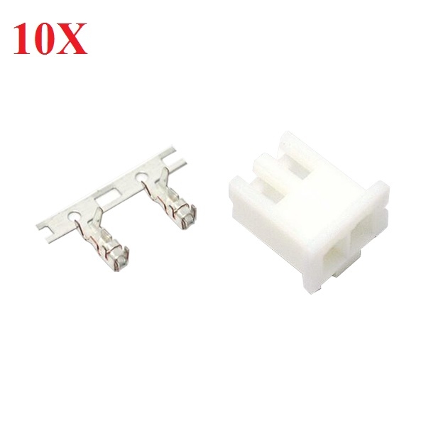 10X DIY Micro 1.25mm 2-Pin Female Connector Plug With Crimp