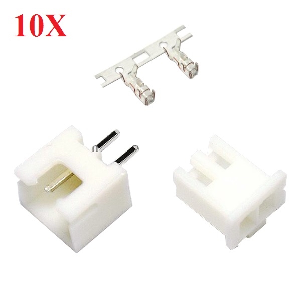 10X DIY Micro 1.25mm 2-Pin Male Female Straight Connector Plug