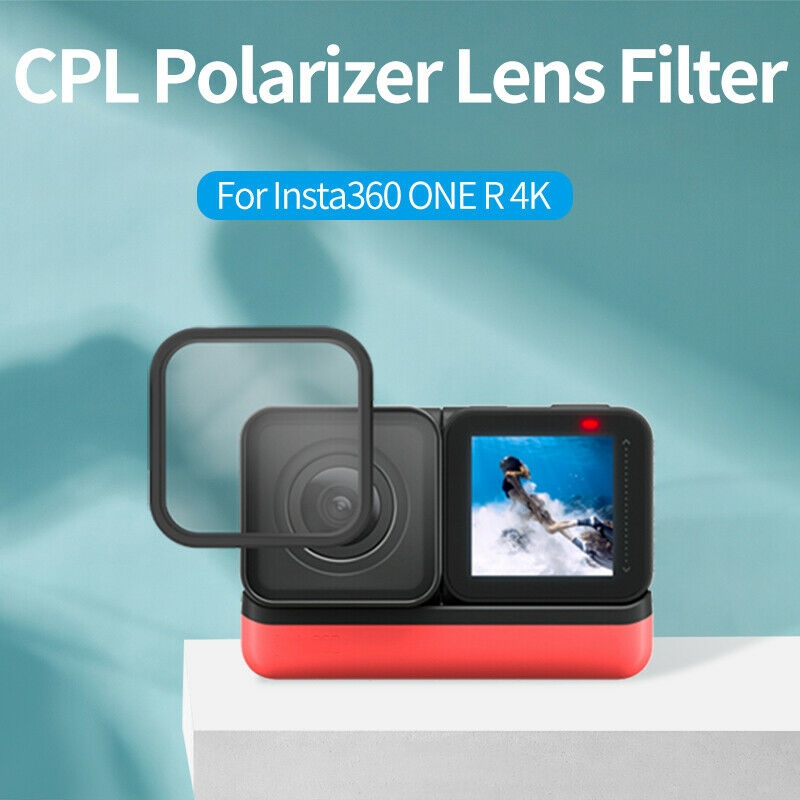 TELESIN Polarizing Filter CPL Lens 2-Sided Anti-Reflective Coating for Insta360 ONE R 4K Action Camera