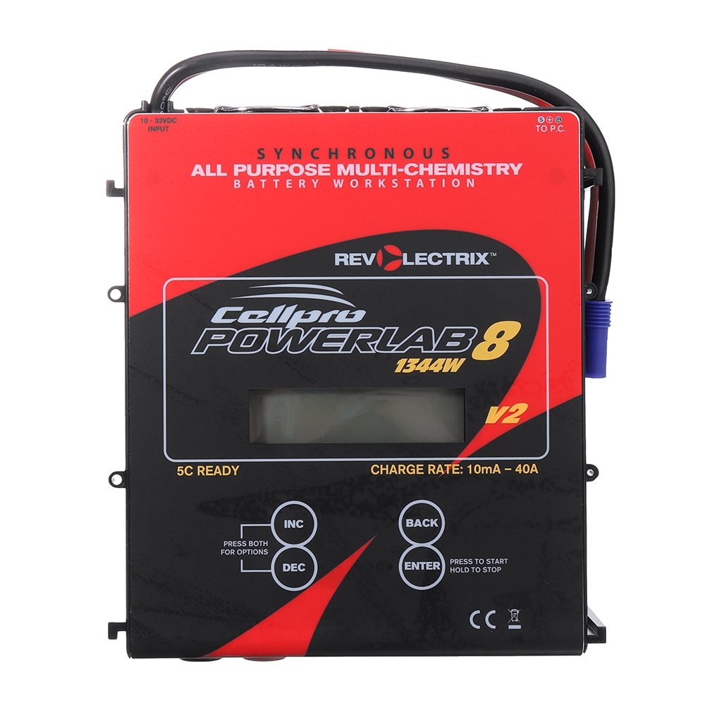 Revolectrix Cellpro Powerlab 8 v2 1344W 40A DC Battery Charger With EC5 Plug for 1-8S Lipo Battery
